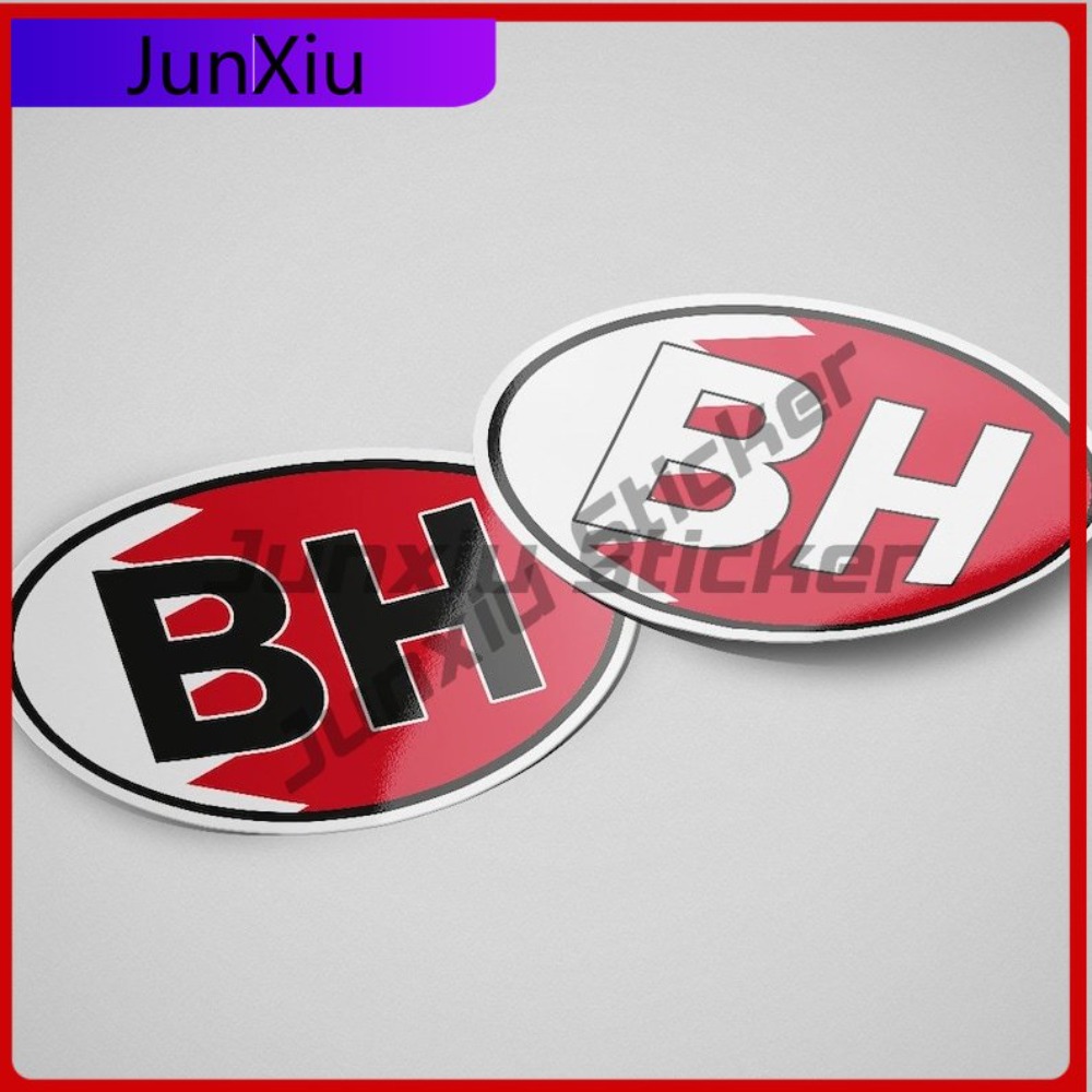 Stiker Bahrain BH Bendera Oval - Car Accessories Bahrain ulasan dan harga
