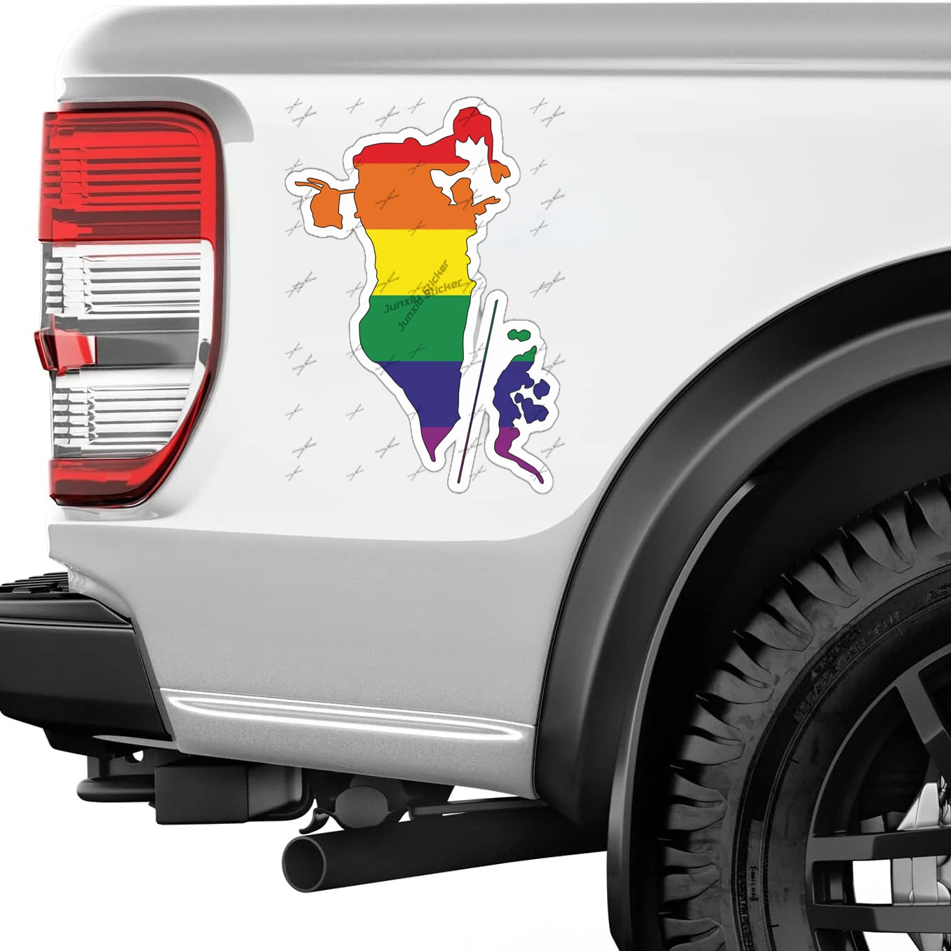 135 Gay pelangi garis stiker b - Car Accessories Bahrain ulasan dan harga